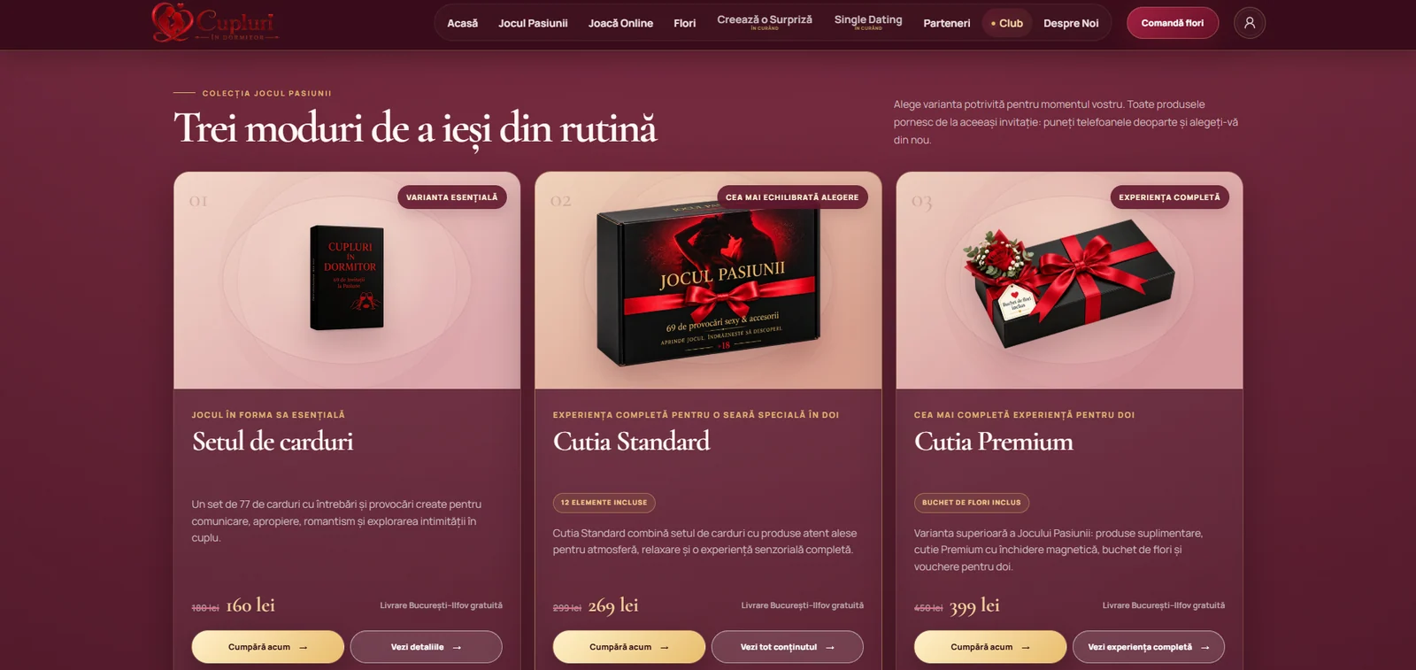 Cupluri în Dormitor — o altă secțiune a website-ului