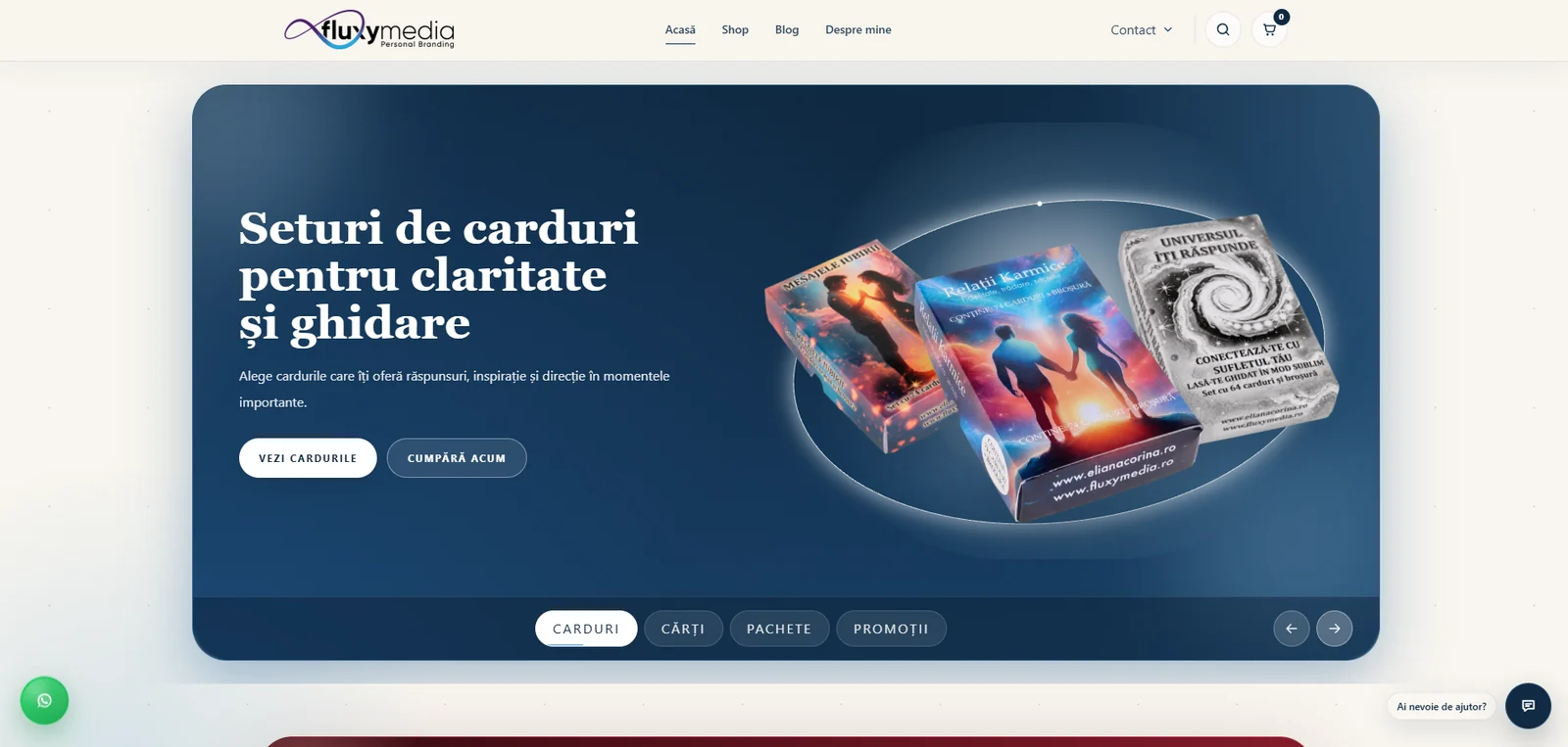 FluxyMedia — pagina principală a magazinului