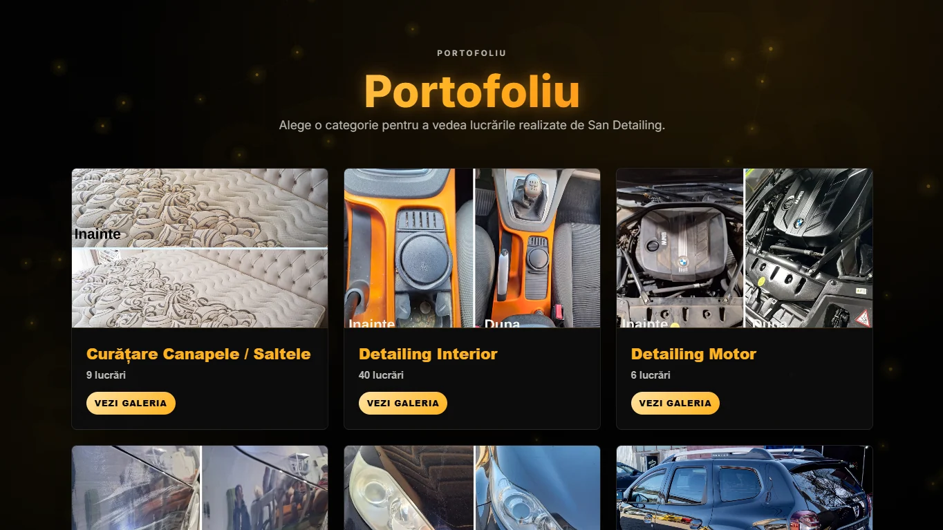 SAN Detailing — detalii din website